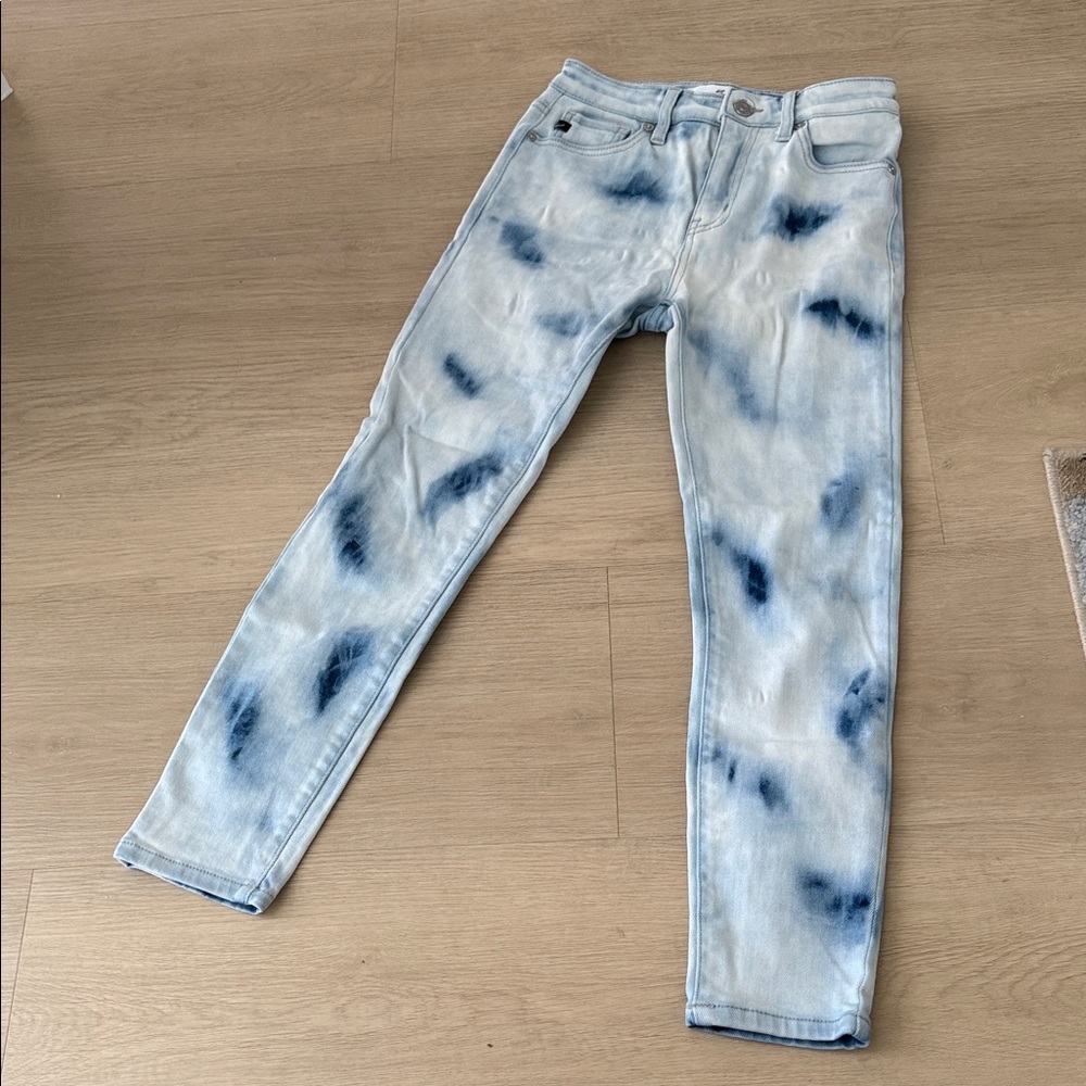 KanCan Women's Light Blue Tie-Dye Skinny Jeans